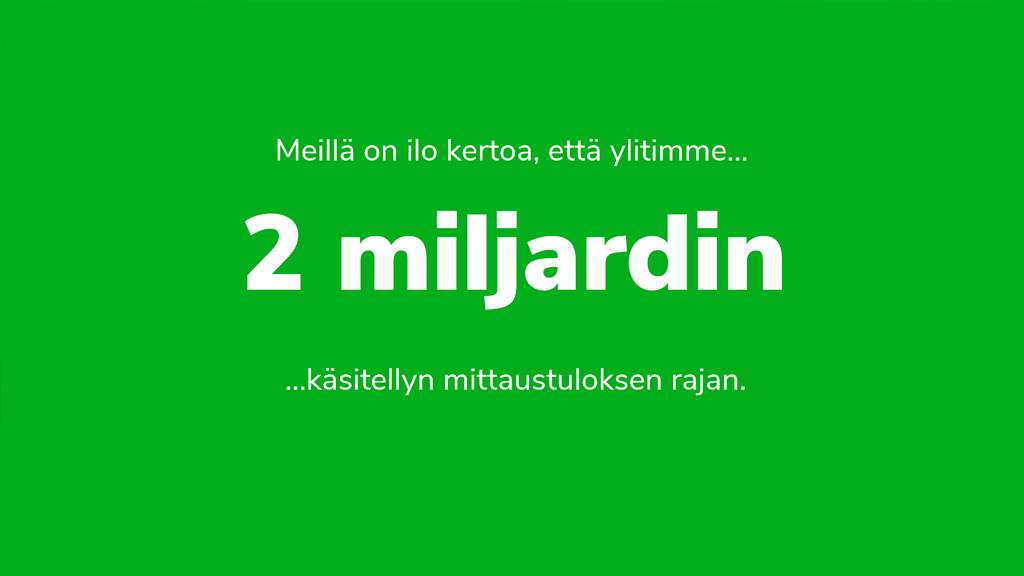 2 miljardin rajapyykki rikki!